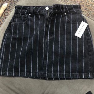Black Striped Mini Skirt PacSun